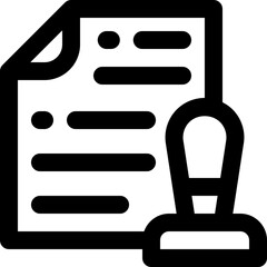 contract line icon. Clean and minimalist vector icon for websites, mobile apps, presentations, and logos. Fully scalable and customizable for any project.