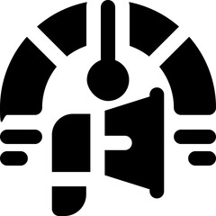 performance glyph icon. Strong and solid vector icon for websites, mobile interfaces, presentations, and visual branding. High quality and easy to edit.