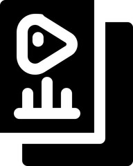 report glyph icon. Strong and solid vector icon for websites, mobile interfaces, presentations, and visual branding. High quality and easy to edit.