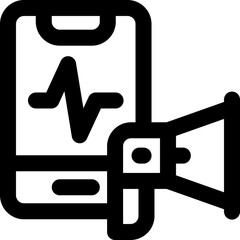 campaign tracking line icon. Clean and minimalist vector icon for websites, mobile apps, presentations, and logos. Fully scalable and customizable for any project.