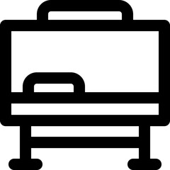 blackboard line icon. Clean and minimalist vector icon for websites, mobile apps, presentations, and logos. Fully scalable and customizable for any project.