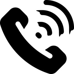 phone glyph icon. Strong and solid vector icon for websites, mobile interfaces, presentations, and visual branding. High quality and easy to edit.