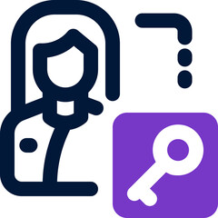 user access duotone icon. Sleek and modern vector icon for websites, mobile apps, marketing materials, and corporate design. Fully scalable and ready to use.