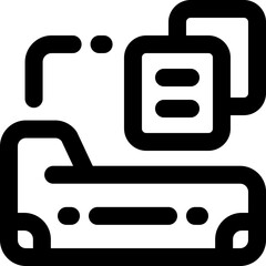 document file line icon. Clean and minimalist vector icon for websites, mobile apps, presentations, and logos. Fully scalable and customizable for any project.