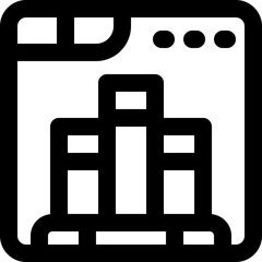 Fototapeta premium digital library line icon. Clean and minimalist vector icon for websites, mobile apps, presentations, and logos. Fully scalable and customizable for any project.