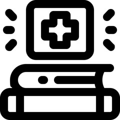 medical library line icon. Clean and minimalist vector icon for websites, mobile apps, presentations, and logos. Fully scalable and customizable for any project.