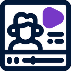 video tutorial duotone icon. Sleek and modern vector icon for websites, mobile apps, marketing materials, and corporate design. Fully scalable and ready to use.