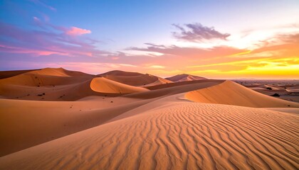 Desert dunes at sunrise