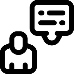 customer service line icon. Clean and minimalist vector icon for websites, mobile apps, presentations, and logos. Fully scalable and customizable for any project.