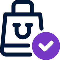 shopping bag duotone icon. Sleek and modern vector icon for websites, mobile apps, marketing materials, and corporate design. Fully scalable and ready to use.