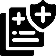 Fototapeta premium healthy insurance glyph icon. Strong and solid vector icon for websites, mobile interfaces, presentations, and visual branding. High quality and easy to edit.