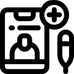 registration line icon. Clean and minimalist vector icon for websites, mobile apps, presentations, and logos. Fully scalable and customizable for any project.