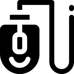 mouse glyph icon. Strong and solid vector icon for websites, mobile interfaces, presentations, and visual branding. High quality and easy to edit.