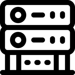 server line icon. Clean and minimalist vector icon for websites, mobile apps, presentations, and logos. Fully scalable and customizable for any project.