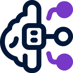 artificial intelligence duotone icon. Sleek and modern vector icon for websites, mobile apps, marketing materials, and corporate design. Fully scalable and ready to use.