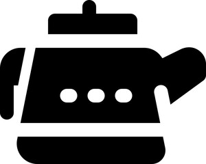 tea pot glyph icon. Strong and solid vector icon for websites, mobile interfaces, presentations, and visual branding. High quality and easy to edit.