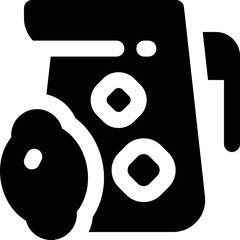 lemonade glyph icon. Strong and solid vector icon for websites, mobile interfaces, presentations, and visual branding. High quality and easy to edit.