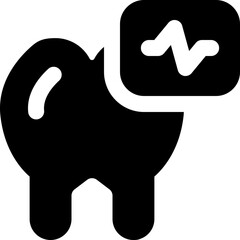 dental monitoring glyph icon. Strong and solid vector icon for websites, mobile interfaces, presentations, and visual branding. High quality and easy to edit.