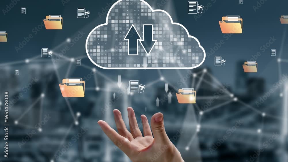 Poster cloud computing, cloud strategy, and cloud technology transforming digital infrastructure with scala