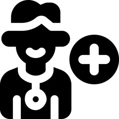 healthy glyph icon. Strong and solid vector icon for websites, mobile interfaces, presentations, and visual branding. High quality and easy to edit.