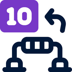 push up duotone icon. Sleek and modern vector icon for websites, mobile apps, marketing materials, and corporate design. Fully scalable and ready to use.