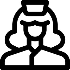 nurse line icon. Clean and minimalist vector icon for websites, mobile apps, presentations, and logos. Fully scalable and customizable for any project.