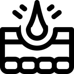 skin line icon. Clean and minimalist vector icon for websites, mobile apps, presentations, and logos. Fully scalable and customizable for any project.