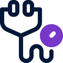 stethoscope duotone icon. Sleek and modern vector icon for websites, mobile apps, marketing materials, and corporate design. Fully scalable and ready to use.