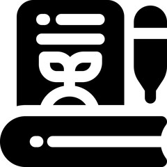 science quiz glyph icon. Strong and solid vector icon for websites, mobile interfaces, presentations, and visual branding. High quality and easy to edit.