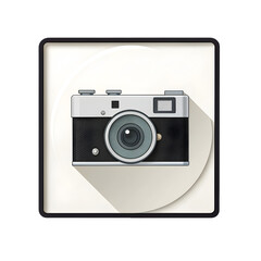 Retro Camera Icon: Vintage Photography Design Element