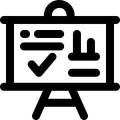 presentation line icon. Clean and minimalist vector icon for websites, mobile apps, presentations, and logos. Fully scalable and customizable for any project.