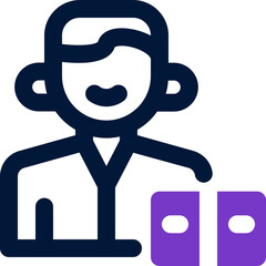 teacher duotone icon. Sleek and modern vector icon for websites, mobile apps, marketing materials, and corporate design. Fully scalable and ready to use.