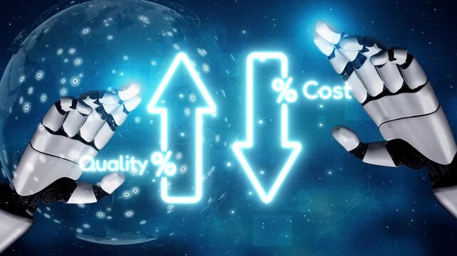 Business concept showing cost reduction and quality increase using Lean, Six Sigma, and Total Quality Management (TQM) to enhance efficiency, value, and customer satisfaction. Muxer