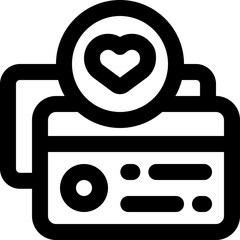 loyalty card line icon. Clean and minimalist vector icon for websites, mobile apps, presentations, and logos. Fully scalable and customizable for any project.