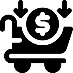 commercial glyph icon. Strong and solid vector icon for websites, mobile interfaces, presentations, and visual branding. High quality and easy to edit.