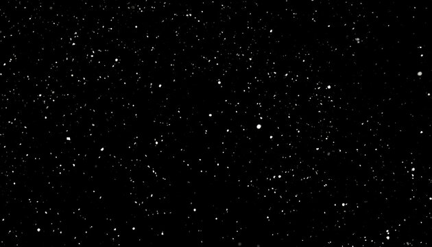 Black background with white dots abstract night sky design