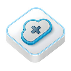 Obraz premium Cloud Computing: Add New Data Icon