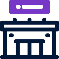 mall duotone icon. Sleek and modern vector icon for websites, mobile apps, marketing materials, and corporate design. Fully scalable and ready to use.