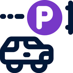 parking sign duotone icon. Sleek and modern vector icon for websites, mobile apps, marketing materials, and corporate design. Fully scalable and ready to use.