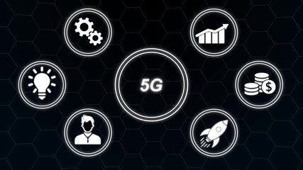 The concept of 5G network, high-speed mobile Internet, new generation networks. Business, modern technology, internet and networking concept. Digital background. - Powered by Adobe