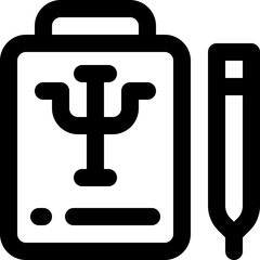 diagnosis line icon. Clean and minimalist vector icon for websites, mobile apps, presentations, and logos. Fully scalable and customizable for any project.