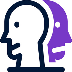 bipolar duotone icon. Sleek and modern vector icon for websites, mobile apps, marketing materials, and corporate design. Fully scalable and ready to use.