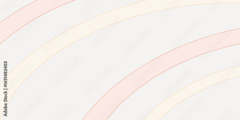 Poster abstract linear pattern pastel curves background with soft peach and cream colors minimalist design
