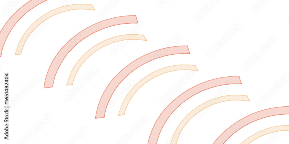 Poster abstract background with repeating arcs in pastel colors perfect for a minimalist design or modern.