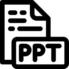 Fototapeta premium ppt line icon. Clean and minimalist vector icon for websites, mobile apps, presentations, and logos. Fully scalable and customizable for any project.