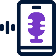 voice recorder duotone icon. Sleek and modern vector icon for websites, mobile apps, marketing materials, and corporate design. Fully scalable and ready to use.