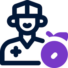 nutritionist duotone icon. Sleek and modern vector icon for websites, mobile apps, marketing materials, and corporate design. Fully scalable and ready to use.