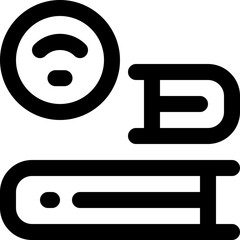 ebook line icon. Clean and minimalist vector icon for websites, mobile apps, presentations, and logos. Fully scalable and customizable for any project.