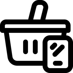 online shopping line icon. Clean and minimalist vector icon for websites, mobile apps, presentations, and logos. Fully scalable and customizable for any project.