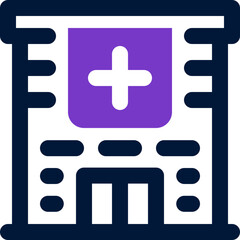 Fototapeta premium hospital duotone icon. Sleek and modern vector icon for websites, mobile apps, marketing materials, and corporate design. Fully scalable and ready to use.